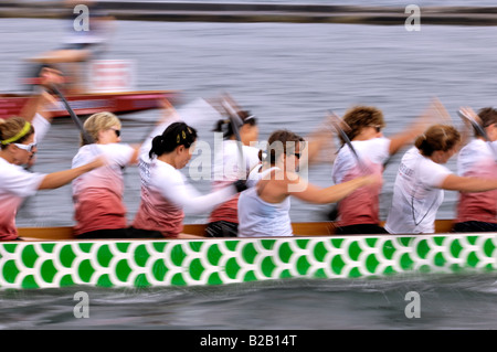 Drachenboot-Wettbewerb Stockfoto