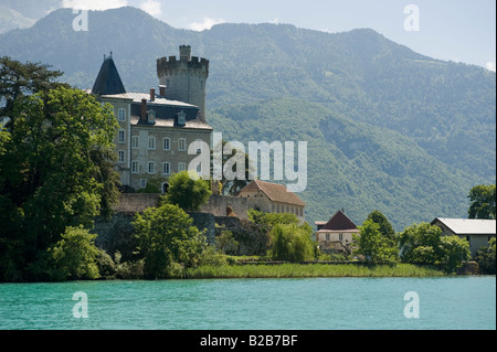 Duingt Burg am Lac d ' Annecy in haute Savoie, Alpen Frankreich Stockfoto