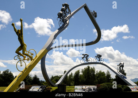 Tour de France, Skulptur, Frankreich Stockfoto