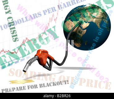 Benzin und Energie Krisenkonzept Stockfoto