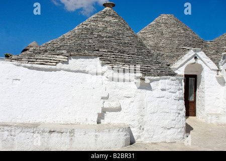 Die einzigartige Zone Trulli in Alberobello, Bari, Apulien, Italien ist ein UNESCO-Weltkulturerbe Stockfoto