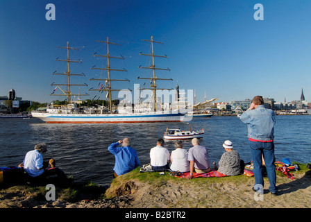 Mir-Segelboot, Jahrestag der Hamburger Hafen, Deutschland, Europa Stockfoto