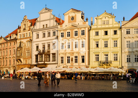 Historische Stadt Quadrat bekannt als UNESCO-Weltkulturerbe, Altstädter Ring, Prag, Tschechische Republik, Europa Stockfoto