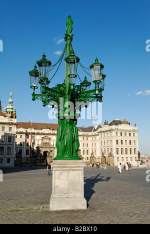 Hradschin-Platz, Prager Burg, UNESCO World Heritage Site, Tschechische Republik, Europa Stockfoto