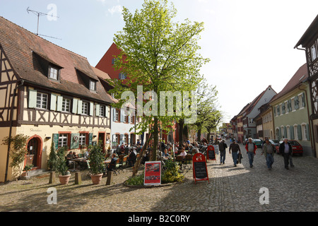 Altstadt von Vogtsburg-Burkheim, Kaiserstuhl, Baden-Württemberg, Deutschland, Europa Stockfoto