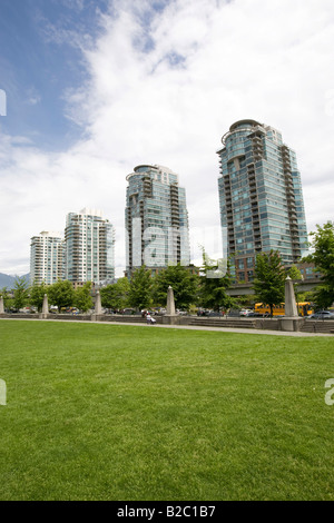 Mehrfamilienhäuser in Yaletown, Vancouver, Britisch-Kolumbien, Kanada, Nordamerika Stockfoto