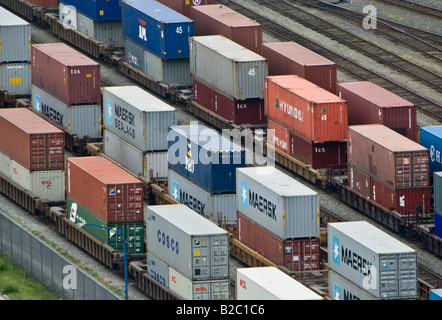 Container, Vancouver, Britisch-Kolumbien, Kanada, Nordamerika Stockfoto