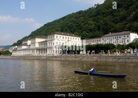 Kurhaus mit Casino, Bad Ems auf dem Fluss Lahn, Rheinland-Pfalz, Deutschland, Europa Stockfoto