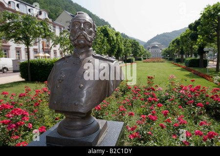 Denkmal für Zar Alexander II von Rußland im Kurpark in Bad Ems, Rheinland-Pfalz, Deutschland, Europa Stockfoto