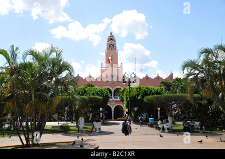 Plaza de la Independencia, Palacio Municipal, Merida, Yucatan, Mexiko, Mittelamerika Stockfoto