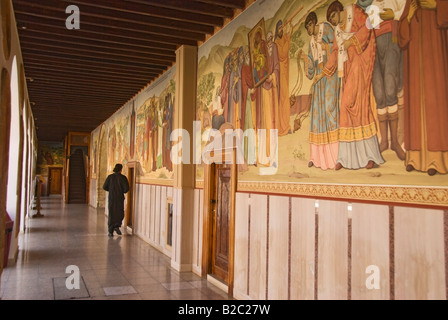 Kloster-Korridor, Erzbischof Makarios, Anfänger, Kykko Kloster, Zypern Stockfoto