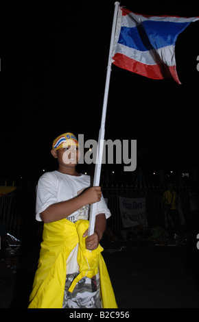 Unterstützer der Anti-Regierungs-Volksallianz für Demokratie März, Bangkok, thailand Stockfoto