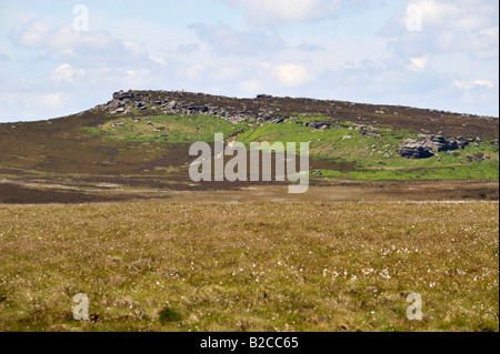 Stanage Edge Derbyshire Peak District ein Beispiel für eine Gritstone Böschung Stockfoto