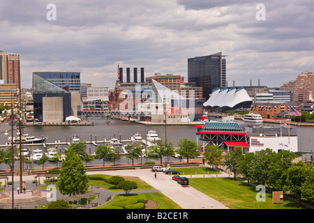BALTIMORE MARYLAND USA inneren Hafen und Innenstadt von skyline Stockfoto