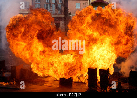 Die Lights, Motors, Action Extreme Stuntshow am Disney MGM-Hollywood-Studios in Orlando Florida USA Stockfoto