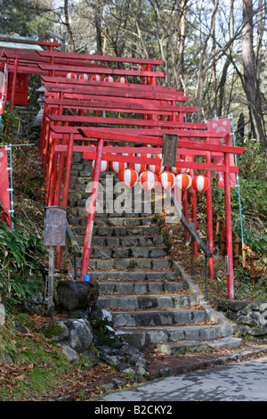 Kusatsu Anamori Inari Jinja Shinto-Schrein in Kusatsu Onsen Japan Stockfoto