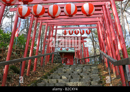 Kusatsu Anamori Inari Jinja Shinto-Schrein in Kusatsu Onsen Japan Stockfoto