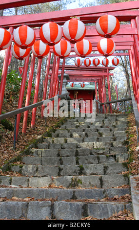 Kusatsu Anamori Inari Jinja Shinto-Schrein in Kusatsu Onsen Japan Stockfoto