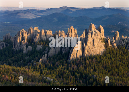 Dom-Türme aus Harney Peak, Custer State Park und Black Hills National Forest, South Dakota Stockfoto