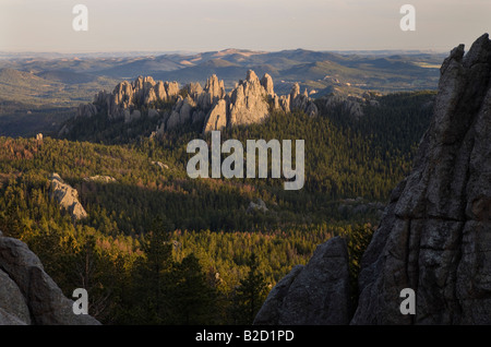 Dom-Türme aus Harney Peak, Custer State Park und Black Hills National Forest, South Dakota Stockfoto