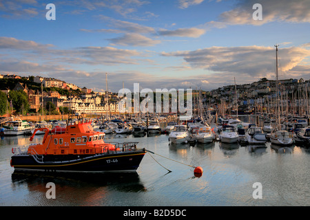 Brixham Rettungsboot sieben Klasse Brixham Marina englische Riviera Torbay Devon England Großbritannien UK RNLI Stockfoto