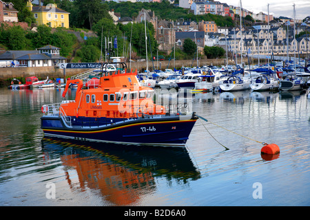 Brixham Rettungsboot sieben Klasse Brixham Marina englische Riviera Torbay Devon England Großbritannien UK RNLI Stockfoto