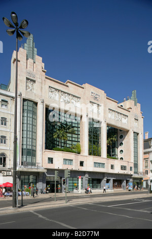 Eden Hotel, Praça Dos Restauradores oder Quadrat der Restauratoren, Lissabon, Portugal. Stockfoto