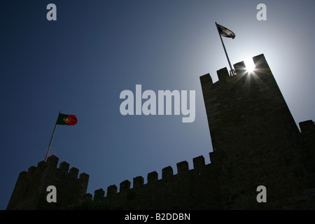 Castelo de Sao Jorge, Lissabon, Portugal. Stockfoto