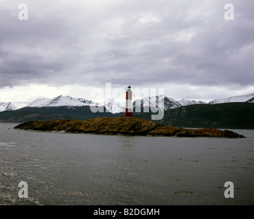 Les Eclaireurs Leuchtturm im Beagle-Kanal, Tierra Del Fuego Argentinien Stockfoto