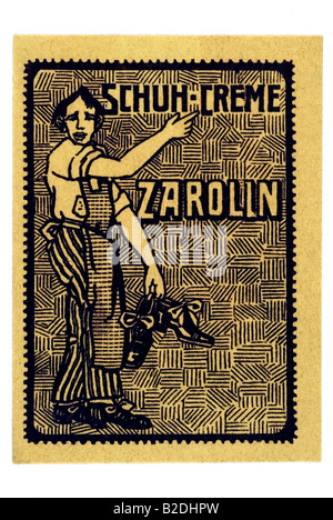 Trading-Stempel Schuhe Creme Zarolin Stockfoto