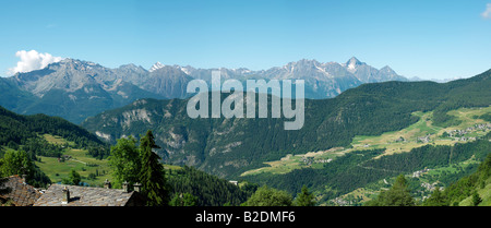 Alpine Landschaft, Gämsen, Aostatal, Italien. Stockfoto