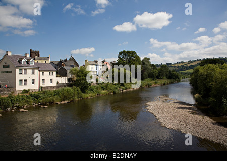 Fluss Usk in Wales Brecon UK Stockfoto