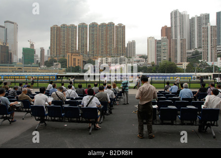 Glückliche Senke-Rennstrecke an einem Sonntagnachmittag, Insel Hongkong, china Stockfoto