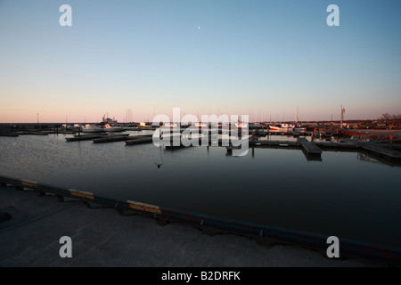 Gimli Marina am Lake Winnipeg Stockfoto