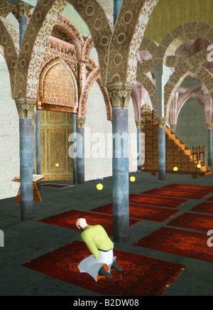 Second Life: Ein Computer Grab einer Moschee aus der virtuellen Welt Second Life Stockfoto