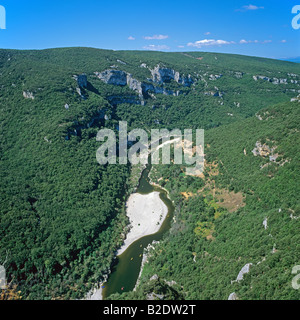 Ardèche Schlucht Gorges de l'Ardèche Frankreich Stockfoto