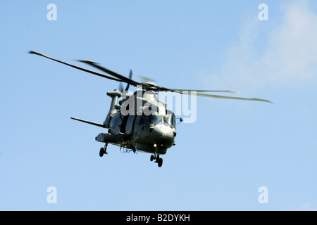 Der Merlin (Bird Of Prey) der Merlin ist bewaffnet mit zwei Allzweck-Maschinengewehren umgebaut für die Luft-Rolle. Stockfoto