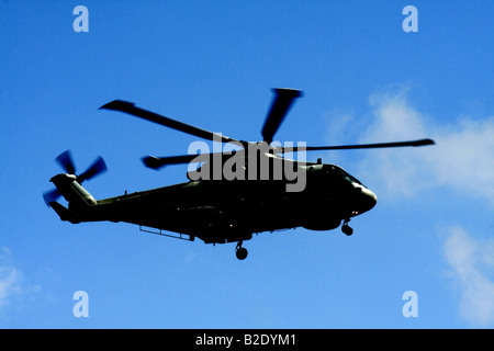 Der Merlin (Bird Of Prey) der Merlin ist bewaffnet mit zwei Allzweck-Maschinengewehren umgebaut für die Luft-Rolle. Stockfoto