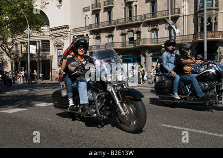 Harley Days 2008, (Harley Davidson Motorrad Besitzer Parade) Barcelona. Stockfoto