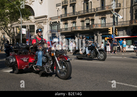 Harley Days 2008, (Harley Davidson Motorrad Besitzer Parade) Barcelona. Stockfoto