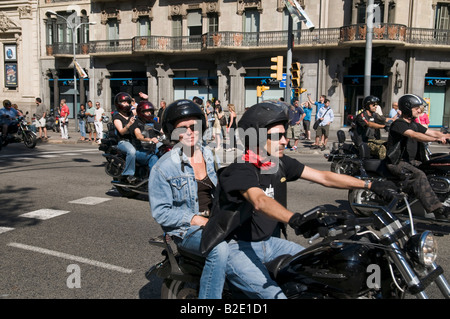 Harley Days 2008, (Harley Davidson Motorrad Besitzer Parade) Barcelona. Stockfoto