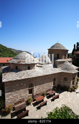 Griechenland Nördlichen Sporaden Skiathos Insel Blick auf Kloster evangelistria Stockfoto