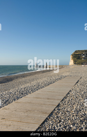 Fecamp Strand der Normandie Frankreich Stockfoto