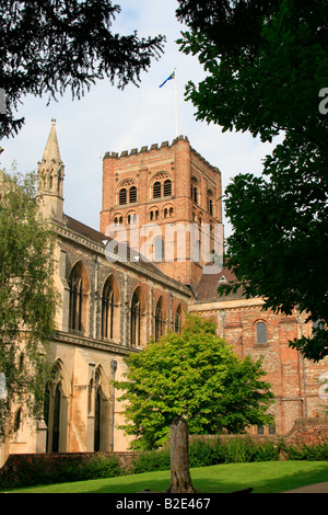 St Albans Kathedrale (früher Abtei von St Albans, offiziell die Kathedrale und Kloster Kirche von St. Alban) Hertfordshire England uk Stockfoto