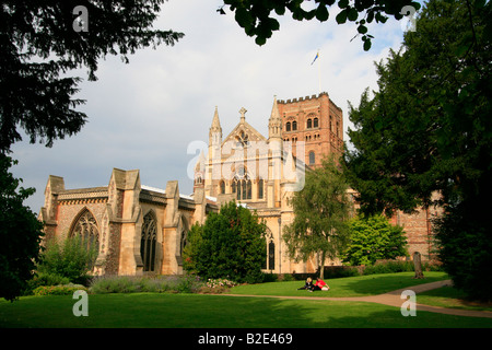 St Albans Kathedrale (früher Abtei von St Albans, offiziell die Kathedrale und Kloster Kirche von St. Alban) Hertfordshire England uk Stockfoto