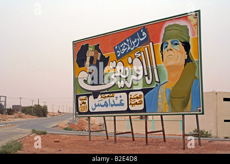 Gaddafi Libyen Billboard Stockfoto