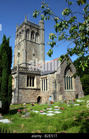 Kirche St. Johannes der Täufer in Axbridge, Somerset, England Stockfoto