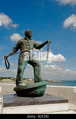 die kornische Fishermans-Denkmal in Newlyn in der Nähe von Penzance in Cornwall, Großbritannien Stockfoto