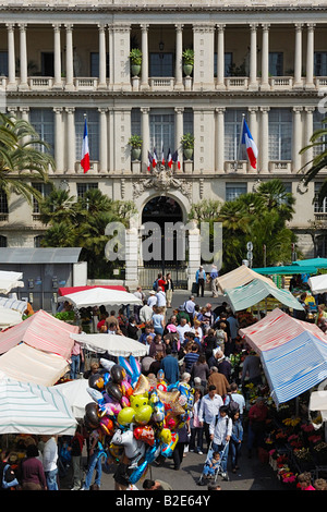 Cours Saleya Straßenmarkt, Nizza, Frankreich Stockfoto