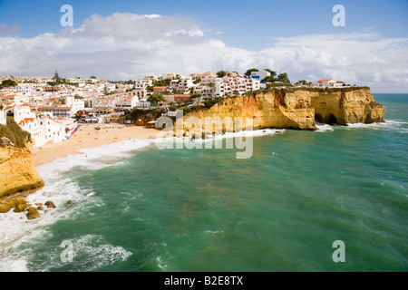 Gebäude Stadt Carvoeiro Algarve Portugal Stockfoto